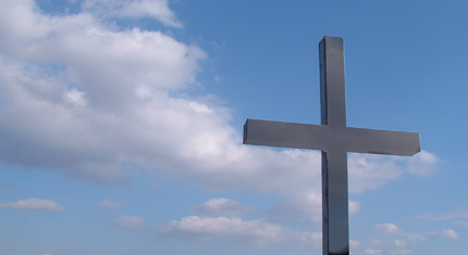 AA cross against the sky