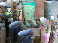 Muddy boots at Saltholme