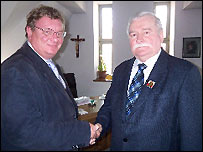 Mark Mardell and Lech Walesa