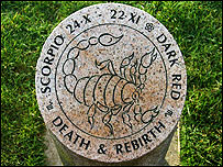 The labyrinth and Zodiac Garden in Wensum Park 