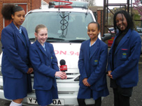 Pupils from Our Lady's Convent School reporting for BBC London 94.9