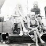 Even in wartime ‘the crossing of the line’ ceremony is still observed. King Neptune and his Queen