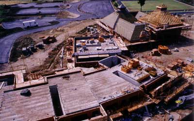 Birdseye view of building site