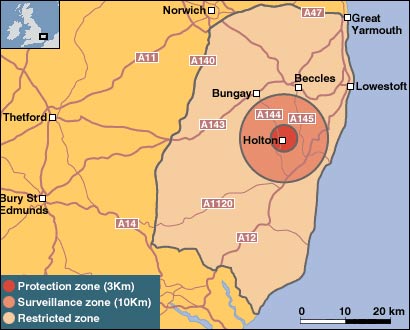 Restriction zones map