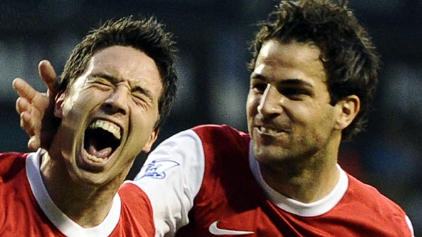Nasri scored Arsenal's second goal
