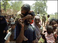 Muslim refugees in Muttur