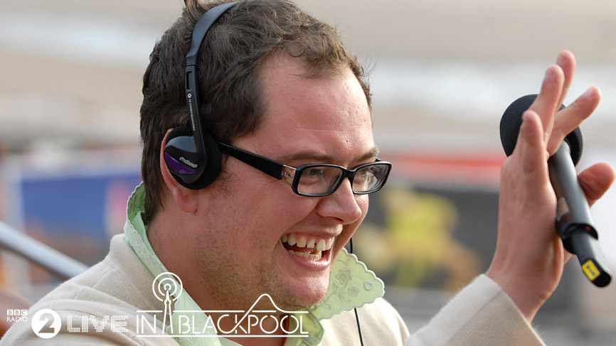 Alan Carr on Blackpool's Princess Alice Tram