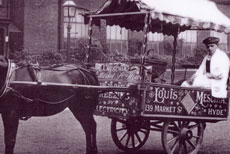 Horse drawn ice cream cart