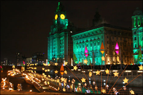 Fire and light installation