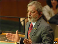 Luiz Inácio Lula da Silva em discurso na Assembléia Geral da ONU