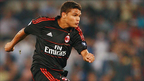 Brazil defender Thiago Silva in action for AC Milan