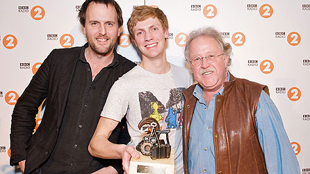 James Findlay with Jon Boden (left) and Mike Harding (right)
