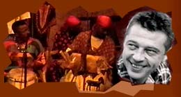 Andy Kershaw with the Haitian band RAM (©Roger Short)