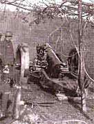 Image of a heavy gun in action on the Italian front in 1917