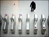 Paris'te metro istasyonu