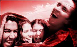 Teenagers having fun