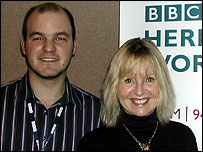 BBC H&Ws Andrew Easton with Liza Goddard