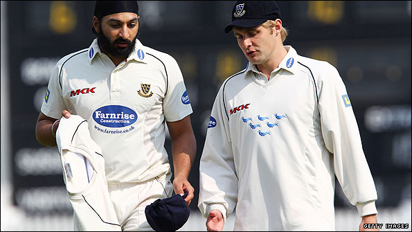 Monty Panesar and Luke Wright