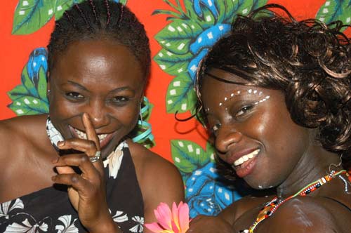 Evelyn Sodogandji with club organiser Shaheera Asante. photo © Helen Burrows