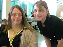 Lynne and a therapist