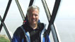 Derek Brockway at the top of Flat Holm lighthouse