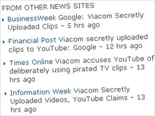 Screengrab of Newstracker