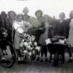 Miss Wilson and pupils from the Elephant and Castle School collecting pots and pans to be melted down for the war effort - c. 1940