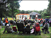 Performing in Middleton Park