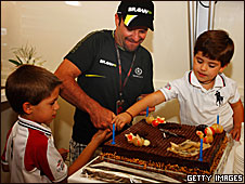 Rubens Barrichello and his sons