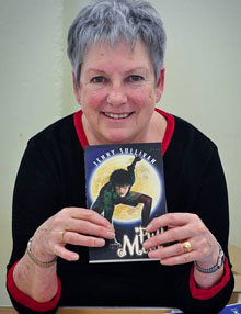 Jenny Sullivan with her novel Full Moon