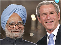 मनमोहन सिंह और बुश