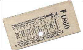 Tram tickets from the 1900s