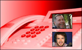 Phone graphic with Danny Cox and Tom Brewer