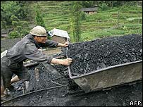 کارگر چينی معدن زغال سنگ