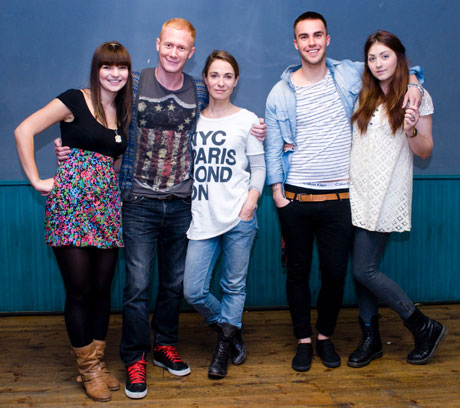 The cast of National Theatre Wales production Love Steals Us From Loneliness