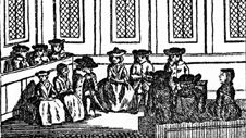 Engrafiad o gyfarfod Crynwyr