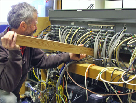 Back of the studio desk