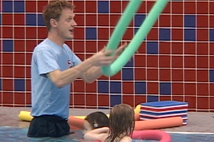 Social situations used to be anxiety-filled affairs for Simon, but working as a swimming instructor has helped him overcome his fears.