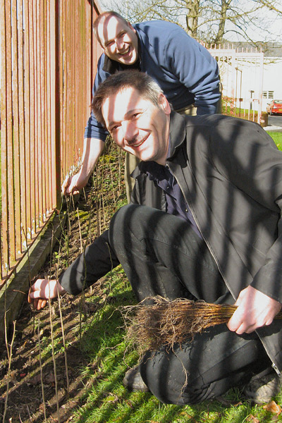 Ivan and Matteus from the Ulster Conservation Volunteers.