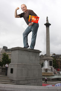Dave the props man on the Fourth Plinth (photomontage)