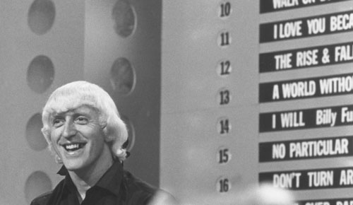 Jimmy Savile presenting an early episode of Top of the Pops