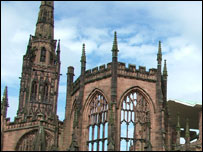 The old Coventry Cathedral