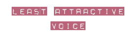 Least Attractive Voice
