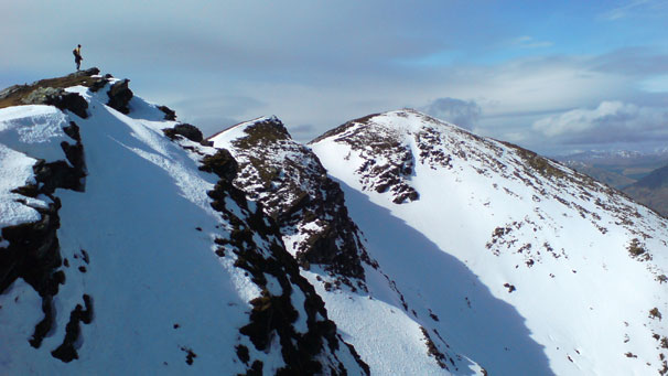 Lone climber, Ben Lomond