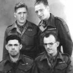 Sapper Bill Astle, standing on the right. Photograph taken in Hamburg, 1945.