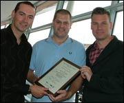 Jon Haydon Parker with Mark and Stuart Norval