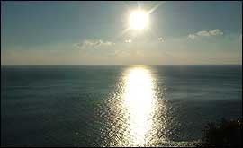 The sun shines on Branscombe Beach