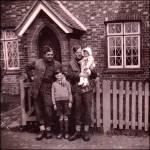 Two Of The Soldiers On Petrol Pump Duty Together With My Sister Carole and Myself Outside our House