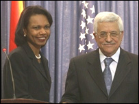 Condoleezza Rice ve Mahmud Abbas