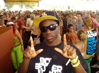 Tinchy Stryder at the Isle of Wight festival